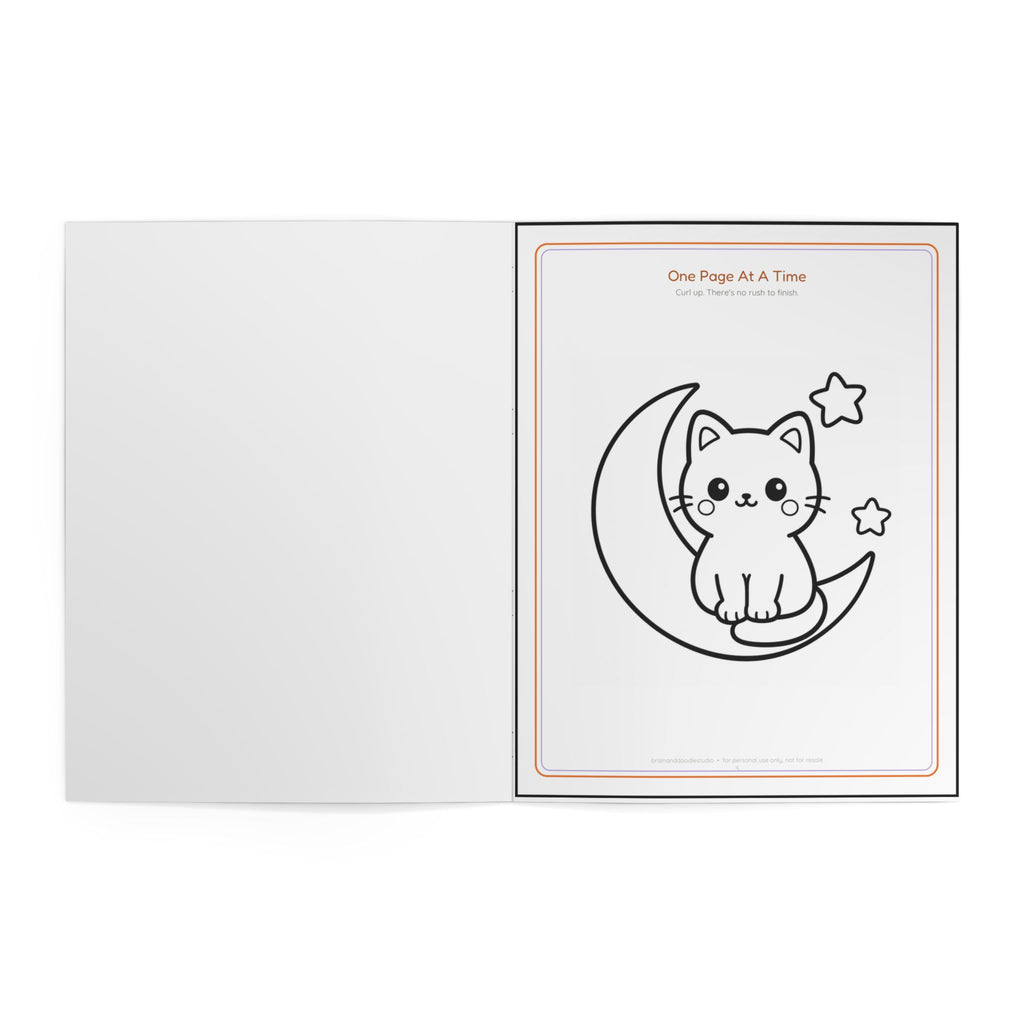 Spooky Cozy Halloween Coloring Book — Cute Ghosts, Cats & Pumpkins