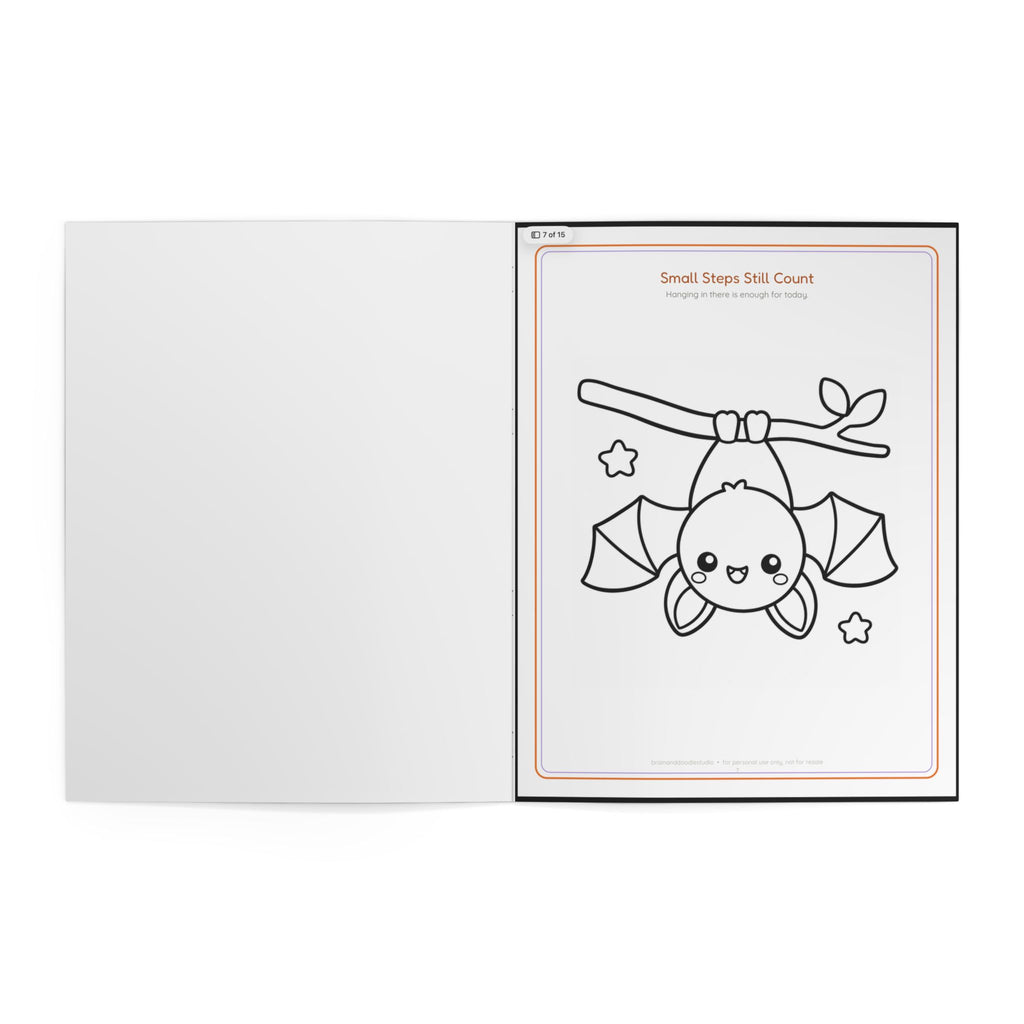 Spooky Cozy Halloween Coloring Book — Cute Ghosts, Cats & Pumpkins