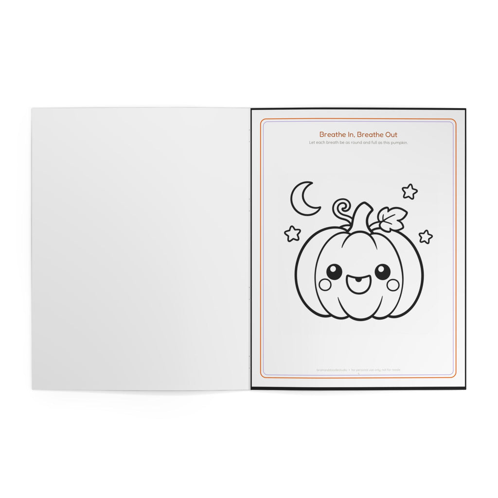 Spooky Cozy Halloween Coloring Book — Cute Ghosts, Cats & Pumpkins