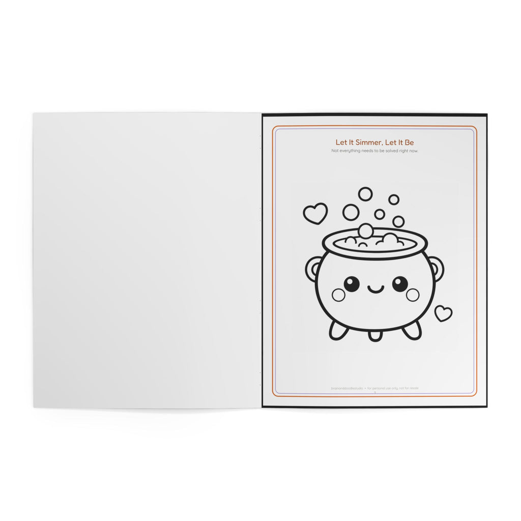 Spooky Cozy Halloween Coloring Book — Cute Ghosts, Cats & Pumpkins