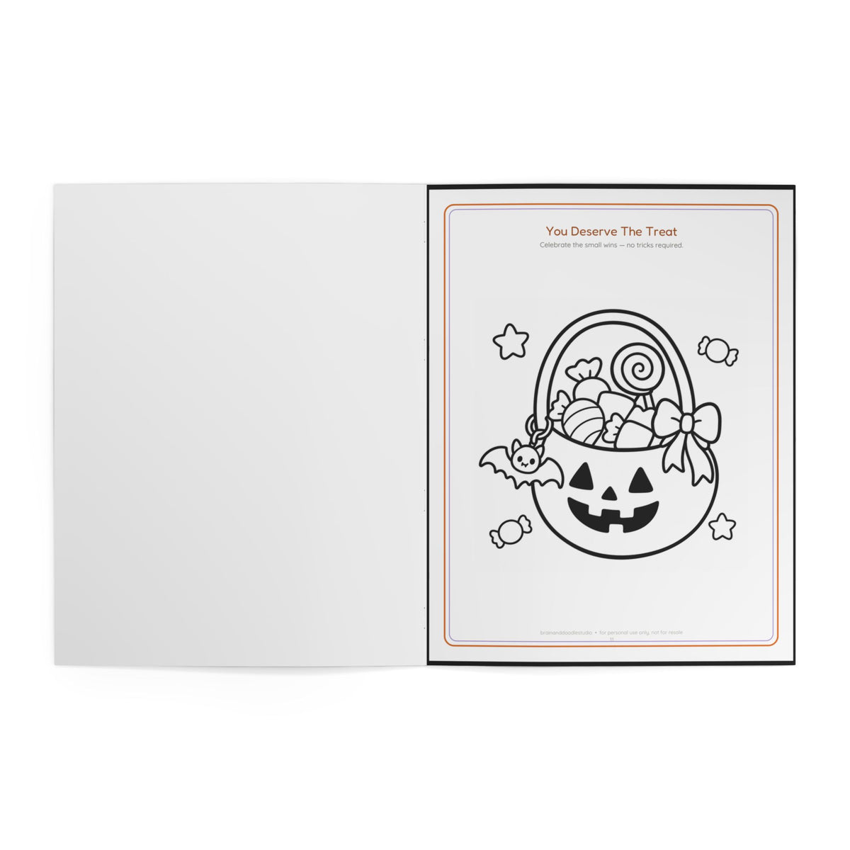Spooky Cozy Halloween Coloring Book — Cute Ghosts, Cats & Pumpkins