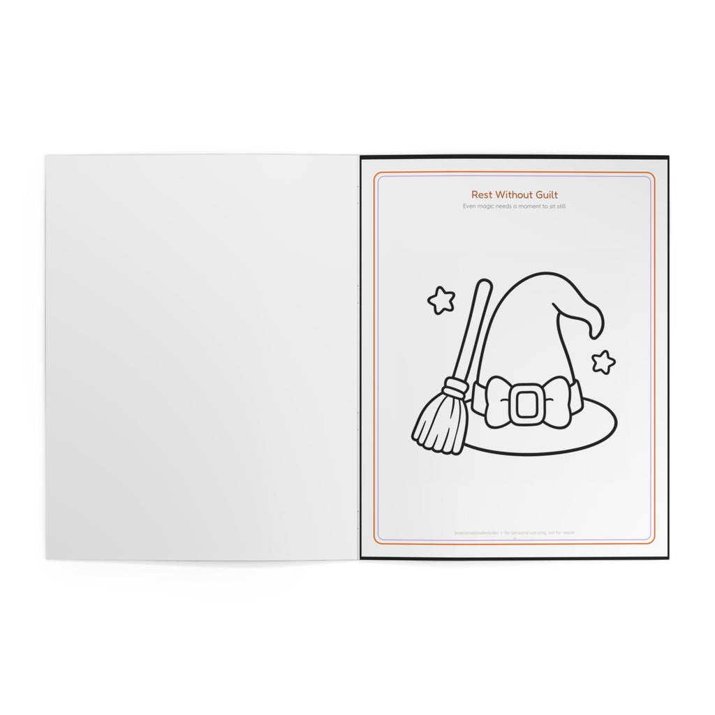 Spooky Cozy Halloween Coloring Book — Cute Ghosts, Cats & Pumpkins